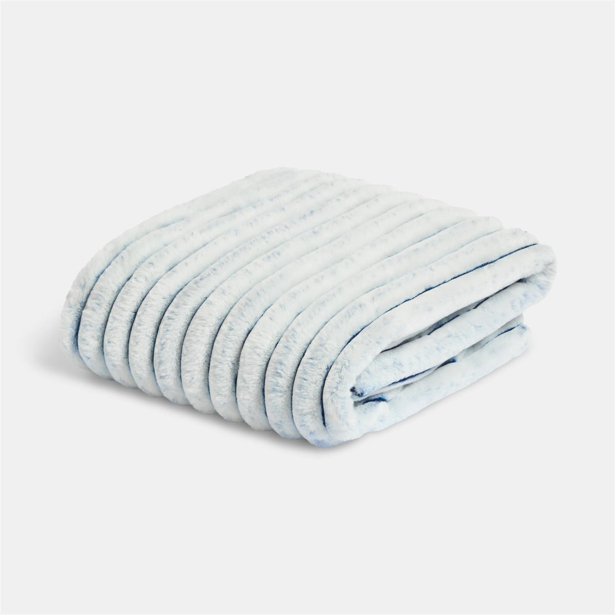 OHS Faux Fur Ribbed Fleece Throw Over Bed Blanket Warm Supersoft