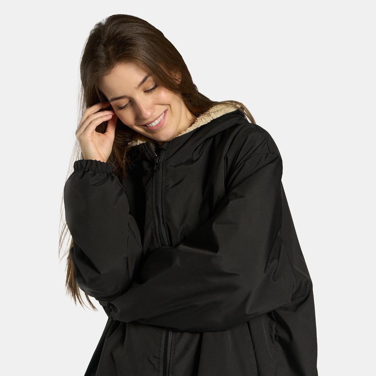 OHS Drying Changing Robe Sherpa Lined Water Resistant Oversize Coat Adults Kids