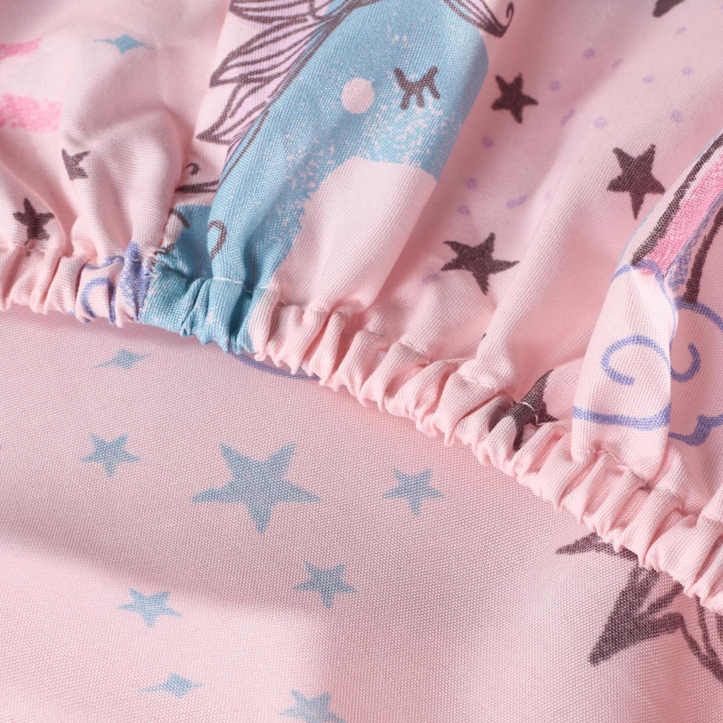 OHS Kids Microfibre Fitted Sheet Fun Print 25cm Hotel Quality Easy Care
