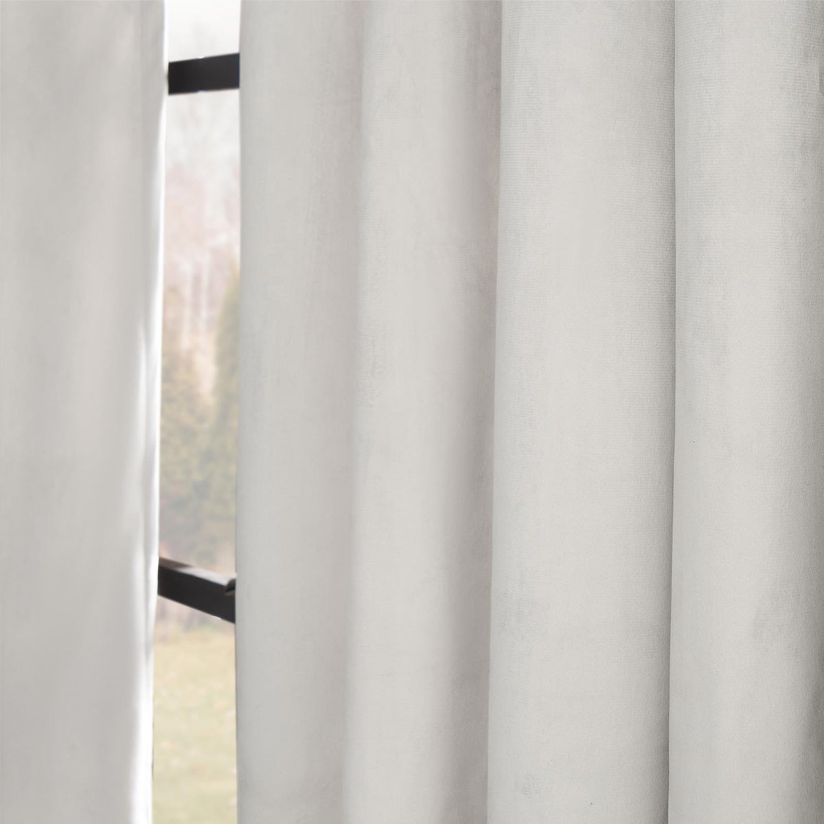 Thermal Matte Velvet Eyelet Curtains 2 Pair Of Ready Made Thick Fabric Ring Top