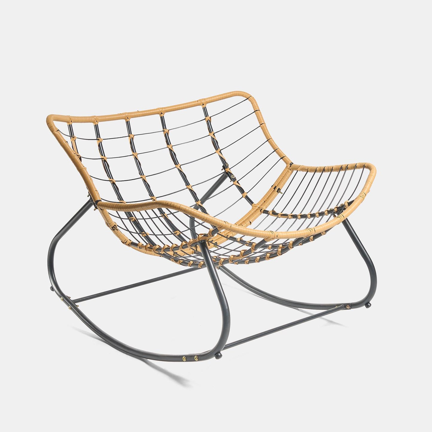 OHS Bali Rocking Chair Garden Outdoor Metal Frame Chairs with Cushion