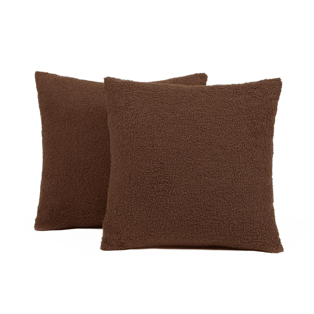 OHS Boucle Cushion Covers  2 Pack Teddy Fleece Square Pillowcases Home Decor