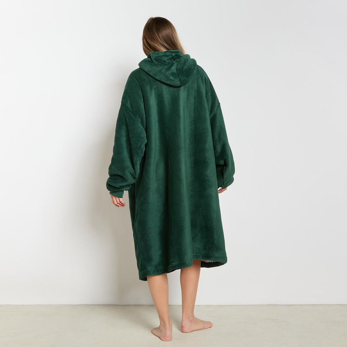 OHS Extra Long Hoodie Blanket Oversized Soft Sherpa Fleece Giant Sweatshirt