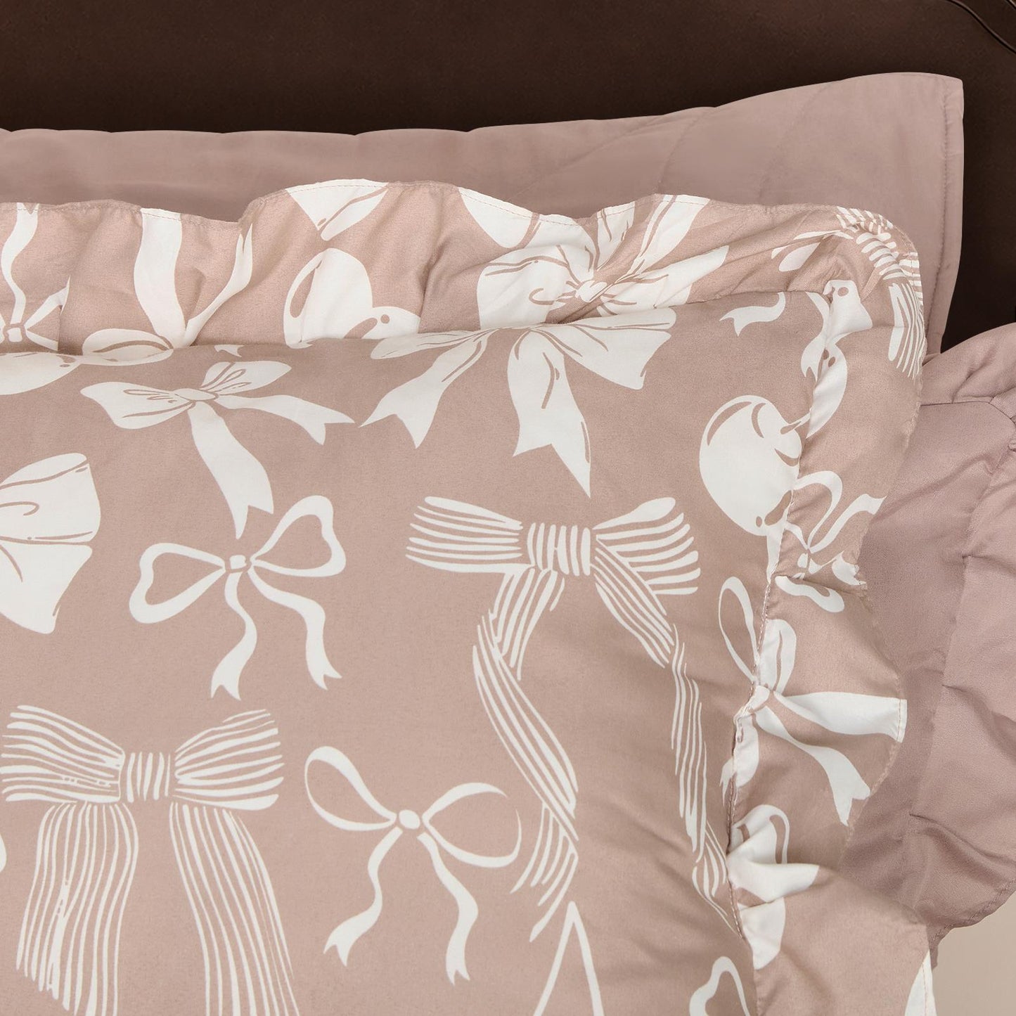 OHS Bows Frill Bolster Pillow Soft Maternity Back Support Filled Cushion
