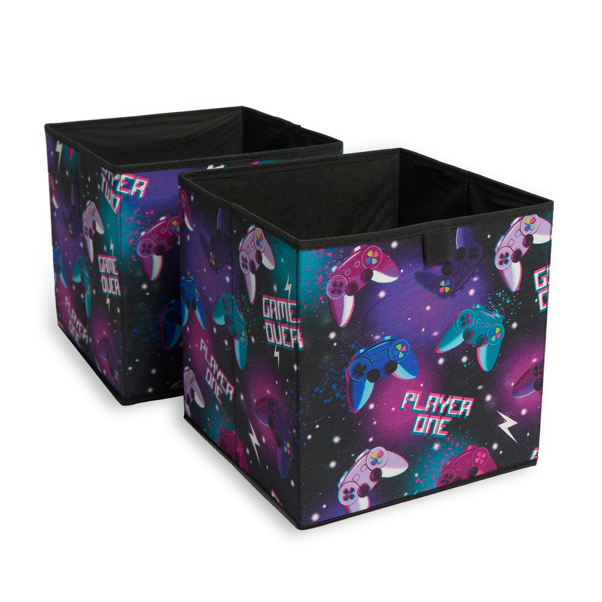 OHS Kids Storage Boxes Gaming Pack of 2 4 Folding Space Saving Shoe Toy Cube
