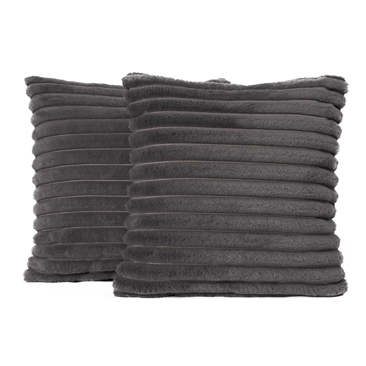 OHS Thick Rib Cushion Covers Faux Fur Soft Fleece Square Pillowcases Home Decor