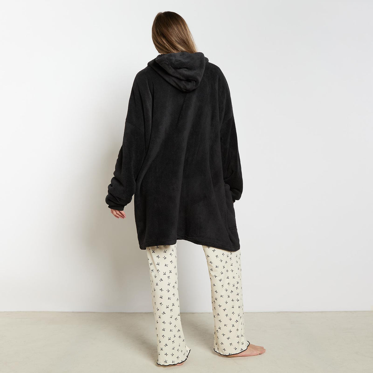 OHS Zip Up Hoodie Blanket Oversized Sherpa Fleece Thermal Sweatshirt Jumper
