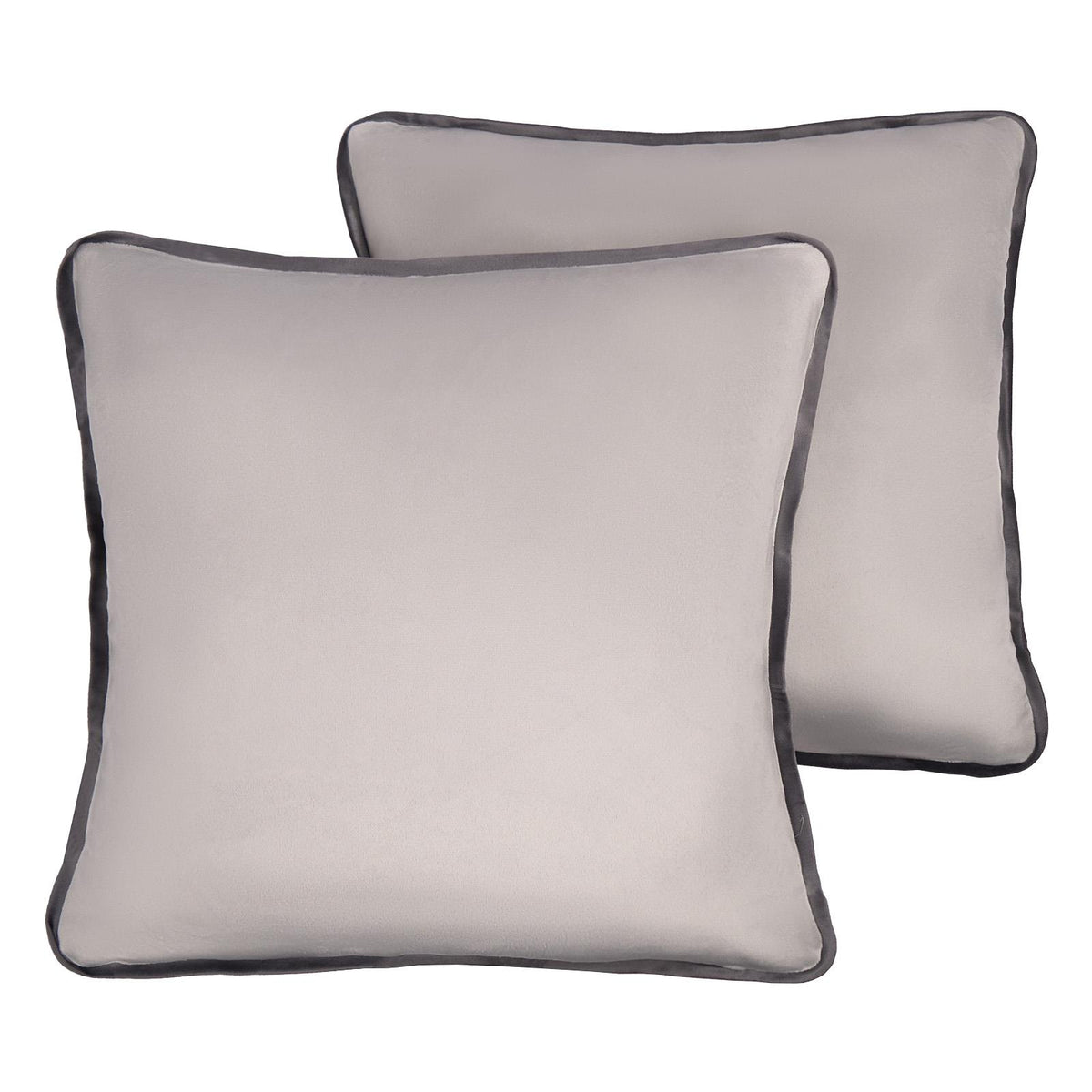 OHS Piped Edge Cushion Covers Matte Velvet Soft Luxury 2/4 Square Pillowcases