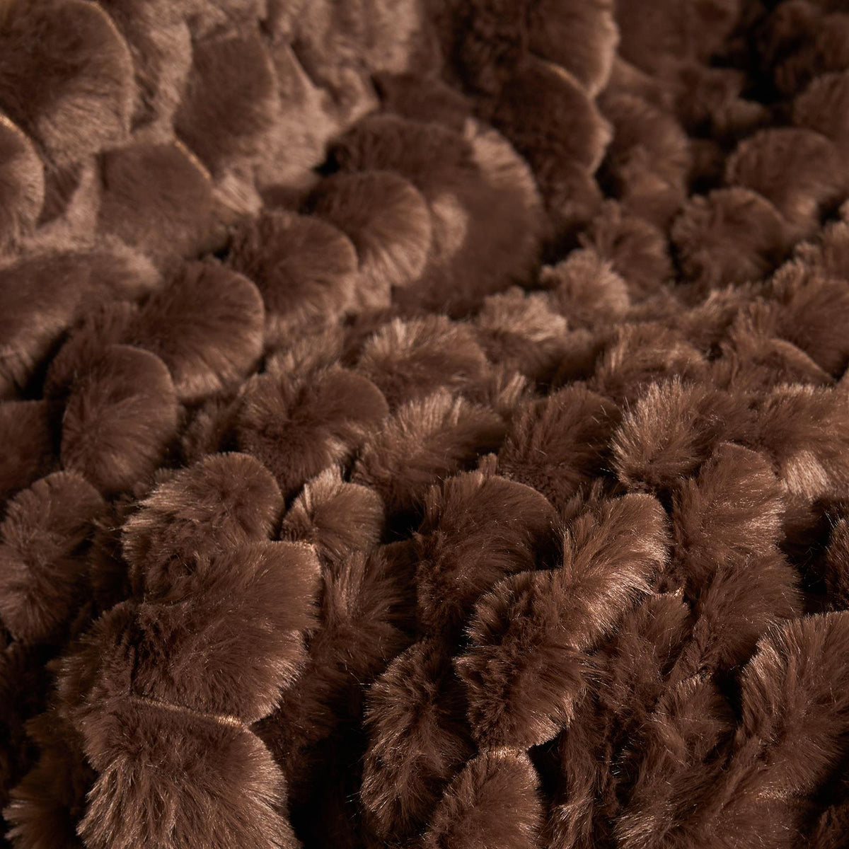 OHS Waffle Throw Bed Blanket Faux Fur Supersoft Warm Fleece Cosy Plush
