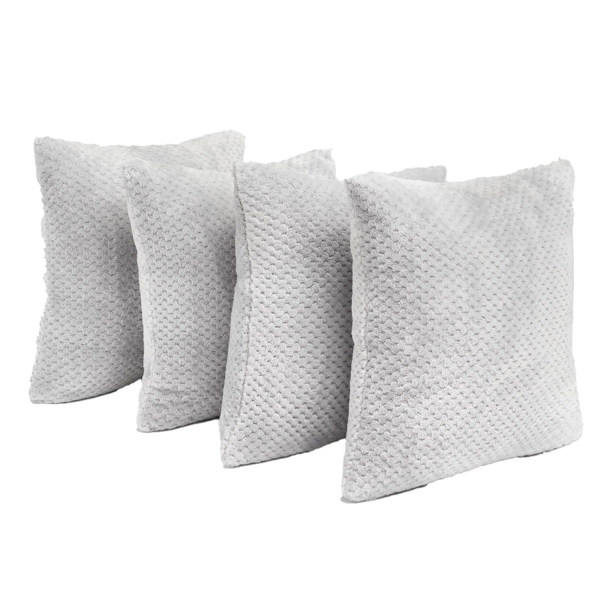 OHS Waffle Fleece Cushion Covers 2/4 Pack Soft Filler Decor