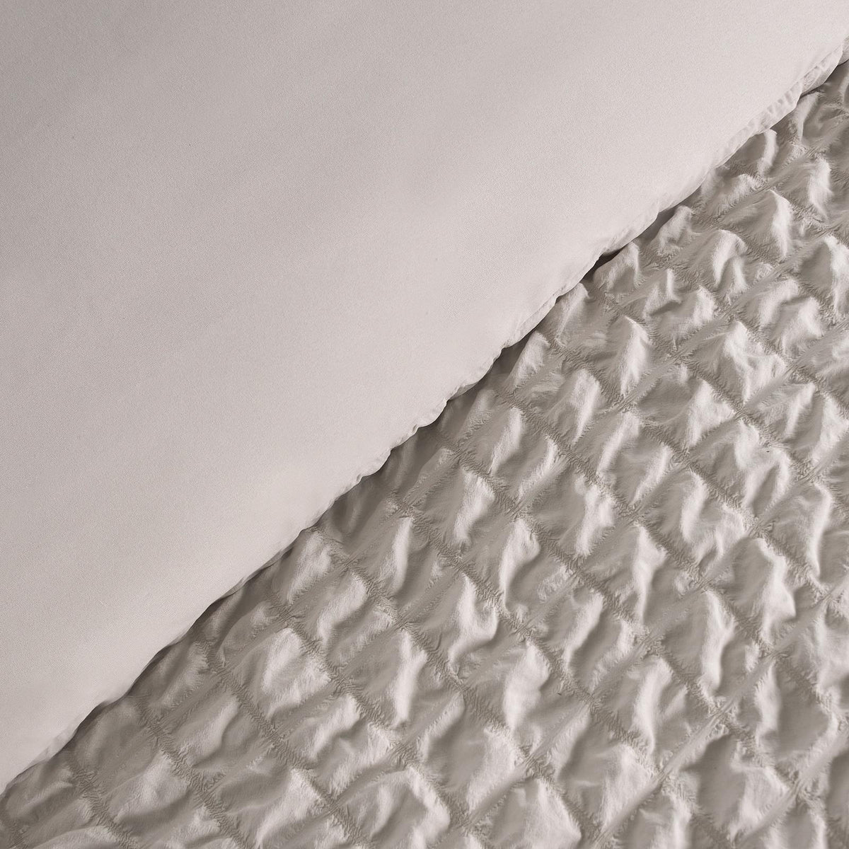 Luxury Seersucker Duvet Cover Set Geo Pillowcase Quilt Bedding Double King Size