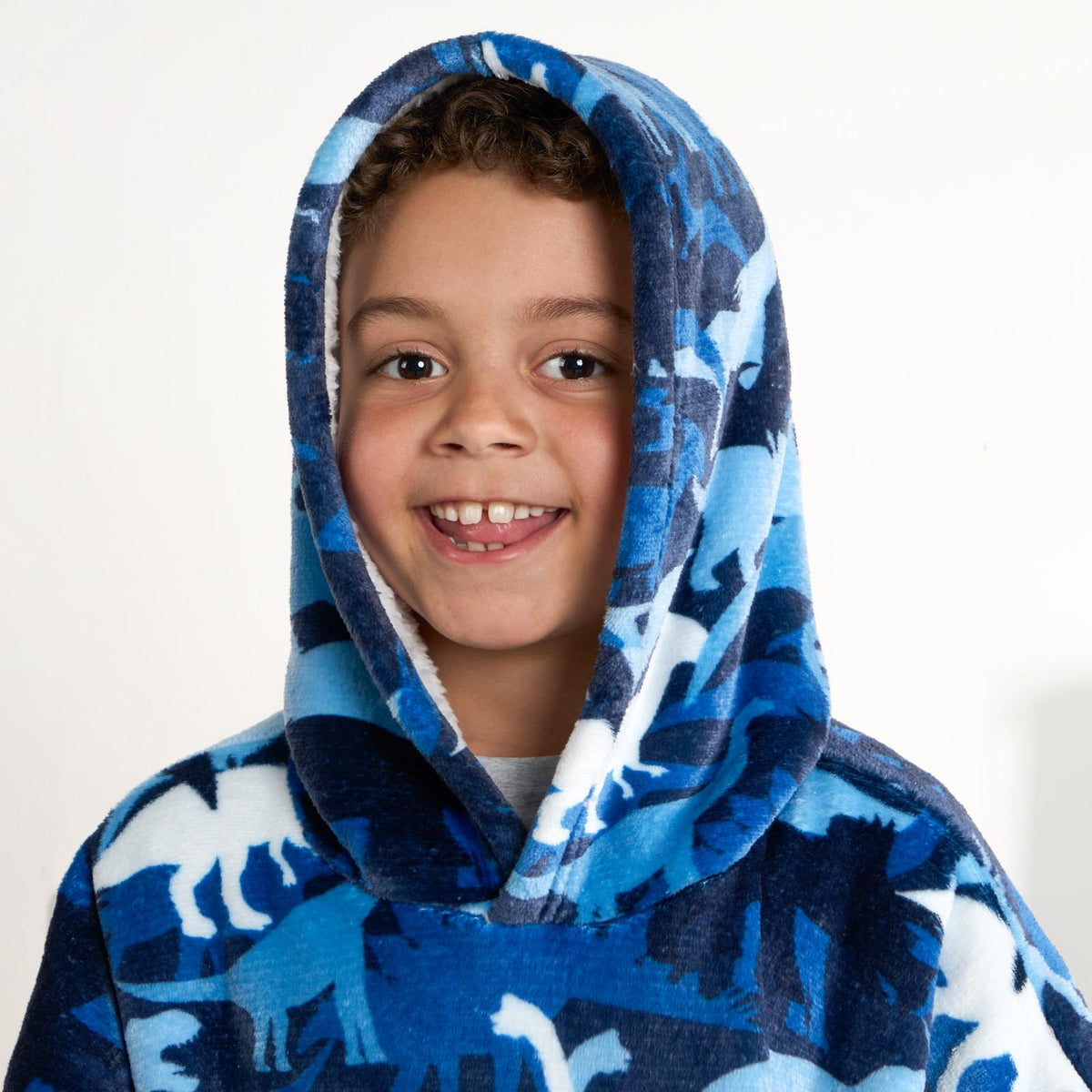 Kids Hoodie Blanket Oversized Sherpa Fleece Jumper Sweatshirt Soft Warm Throw
