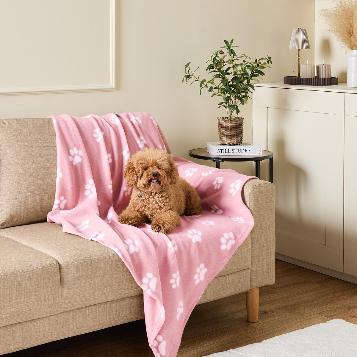 OHS Pet Blanket Dog Warm Fleece Cat Throw Paw Puppy Animal Soft Mat