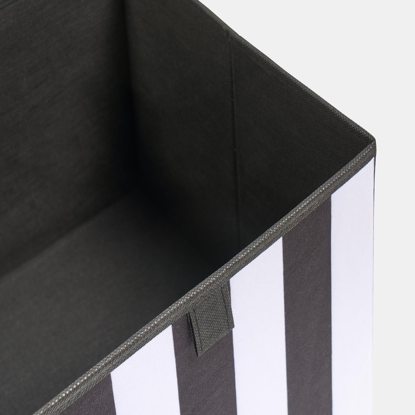 OHS Stripe Storage Box Cube 2 Pack Folding Space Saving Shoe Toy Organiser