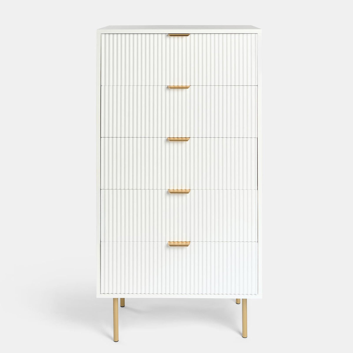 OHS Ribbed Drawer Unit Bedside Table 3/4/5/6 Draw Cabinet Nightstand Sideboard