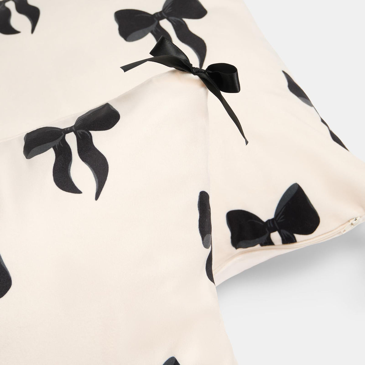 OHS Bows Cushion Covers Matte Velvet Living Room Square Pillowcases Home Decor