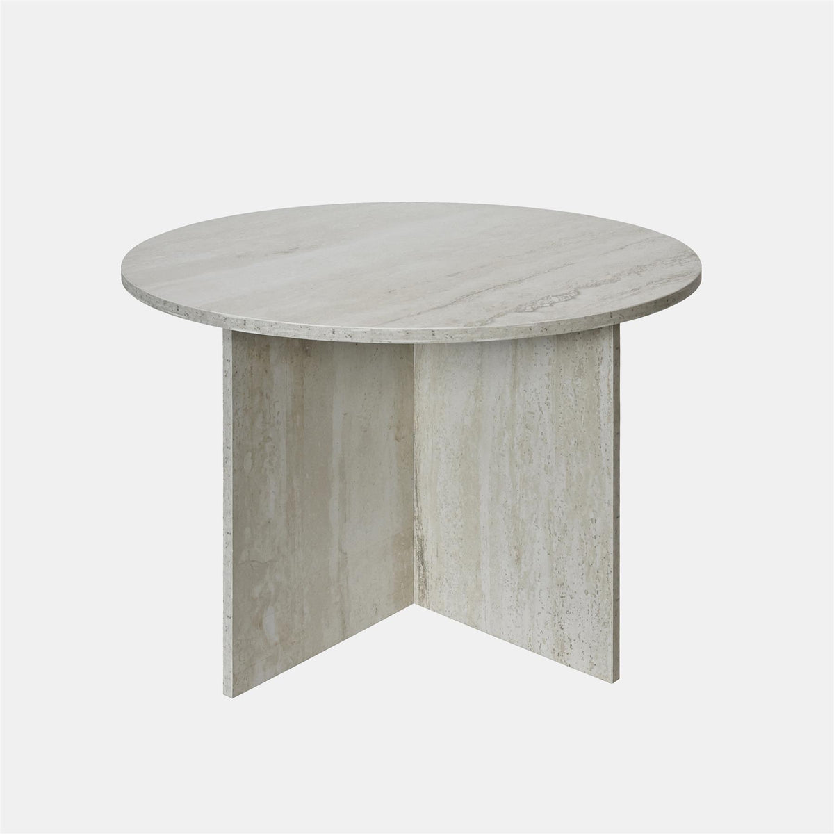 OHS Round Circle Coffee Table Travertine Living Room Home Decor Modern