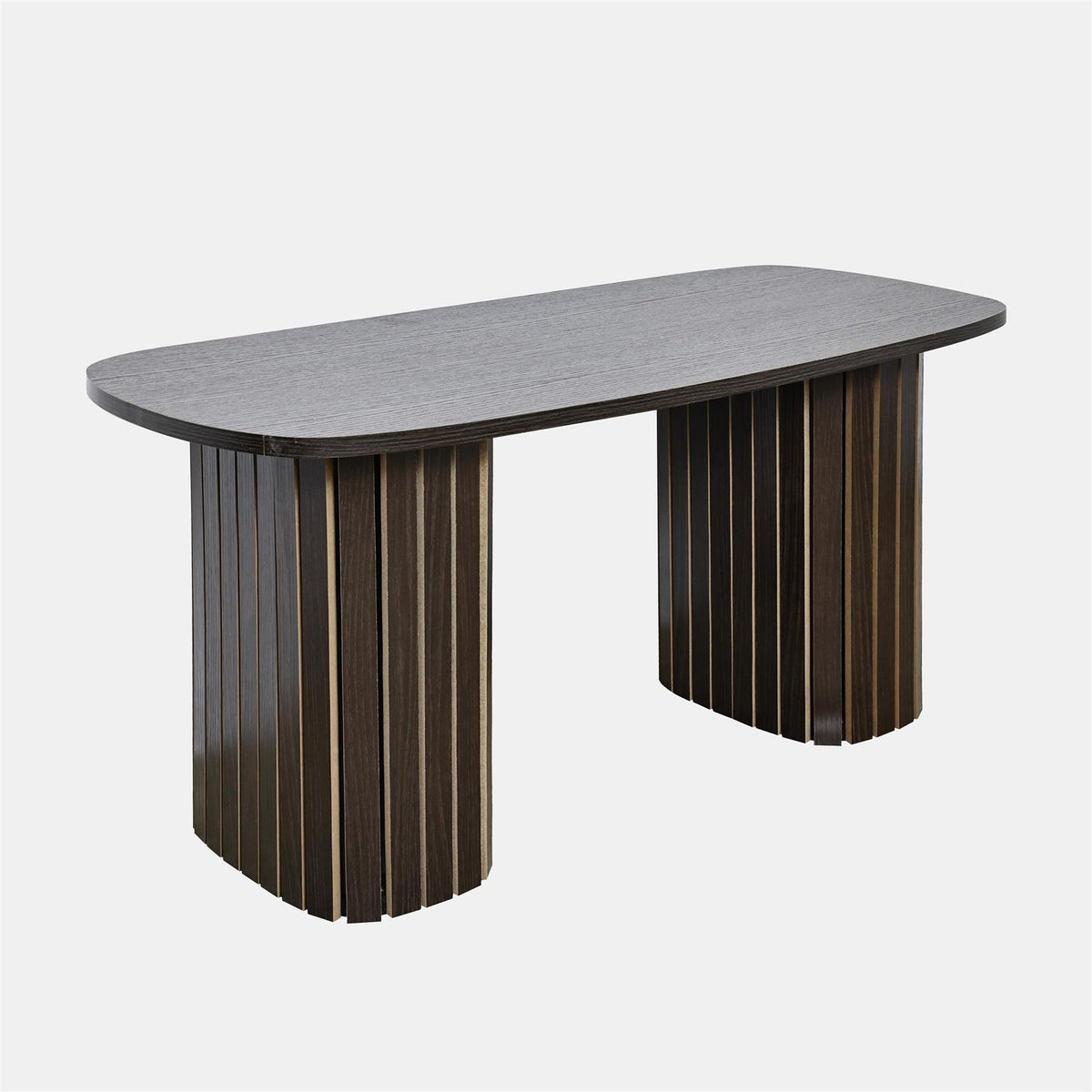 OHS Madison Coffee Table Ribbed Engineered Wood Side End Desk Home Decor