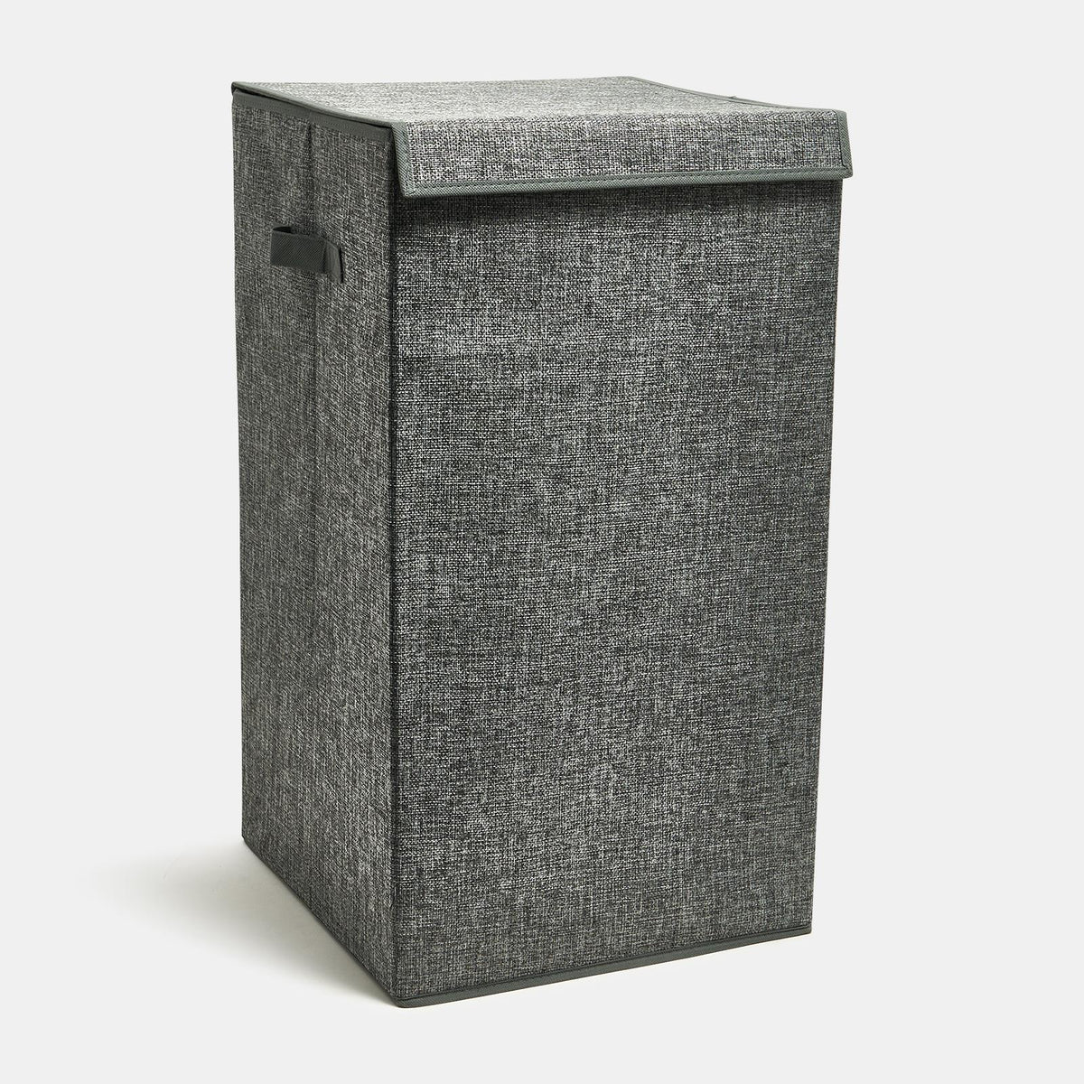 OHS Laundry Basket Faux Linen Folding Hamper Bag Clothes Bin Storage with Lid