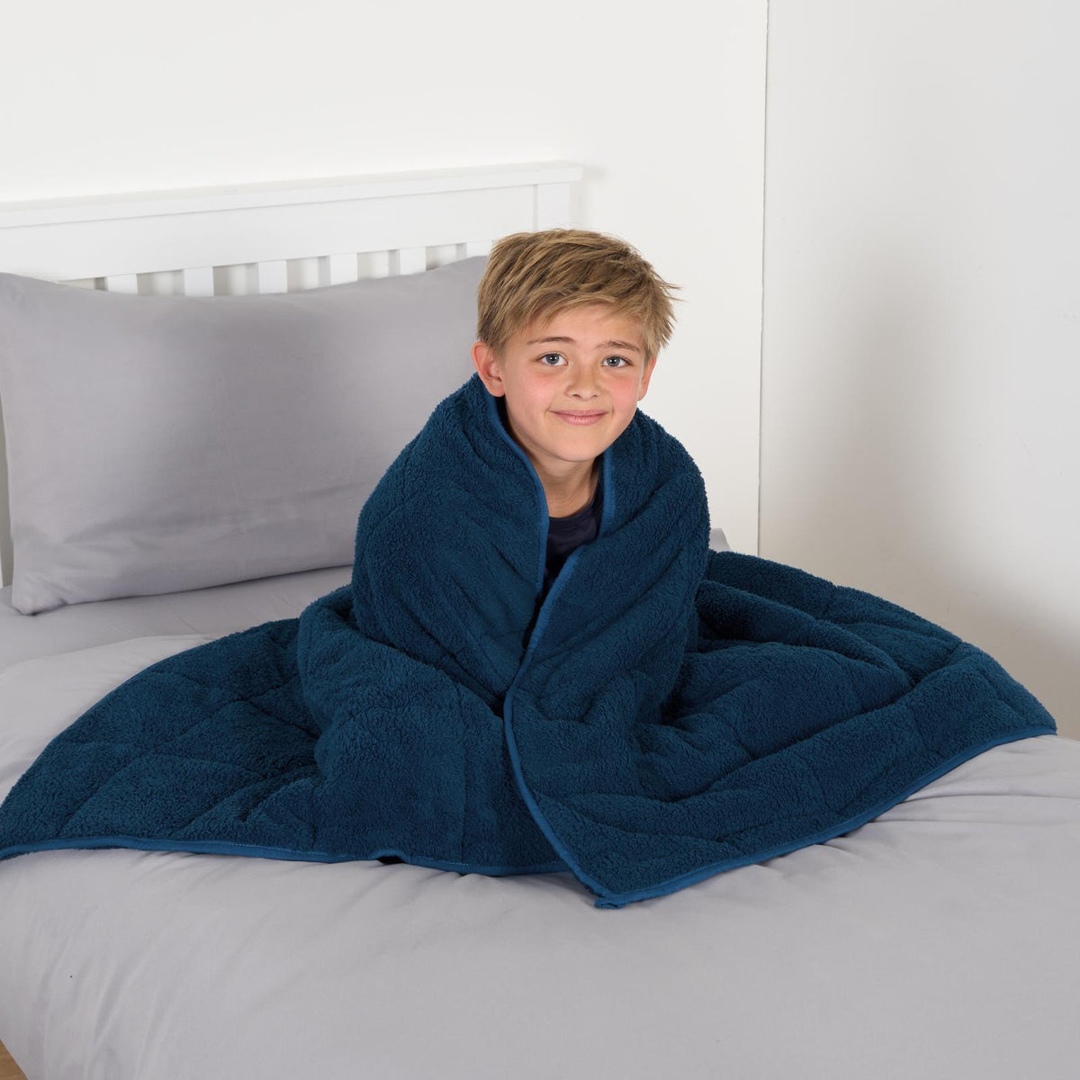 Teddy Fleece Weighted Blanket Kids Anxiety Stress Relief Sleep Bed Soft Throw