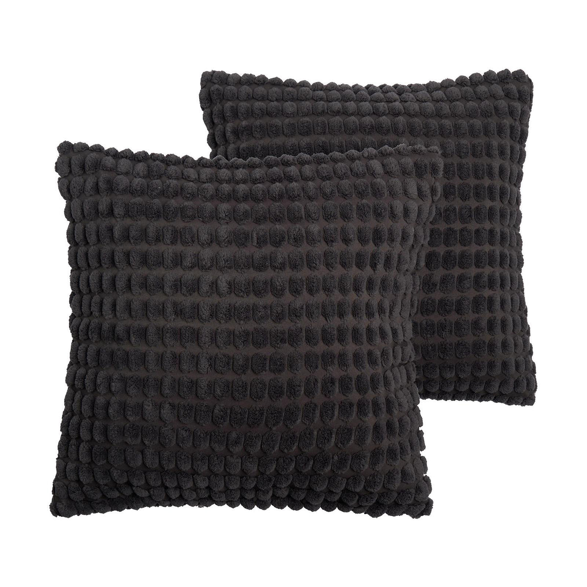 OHS Bobble Cushion Covers Soft Fleece Square Pillowcases Winter Home Decor