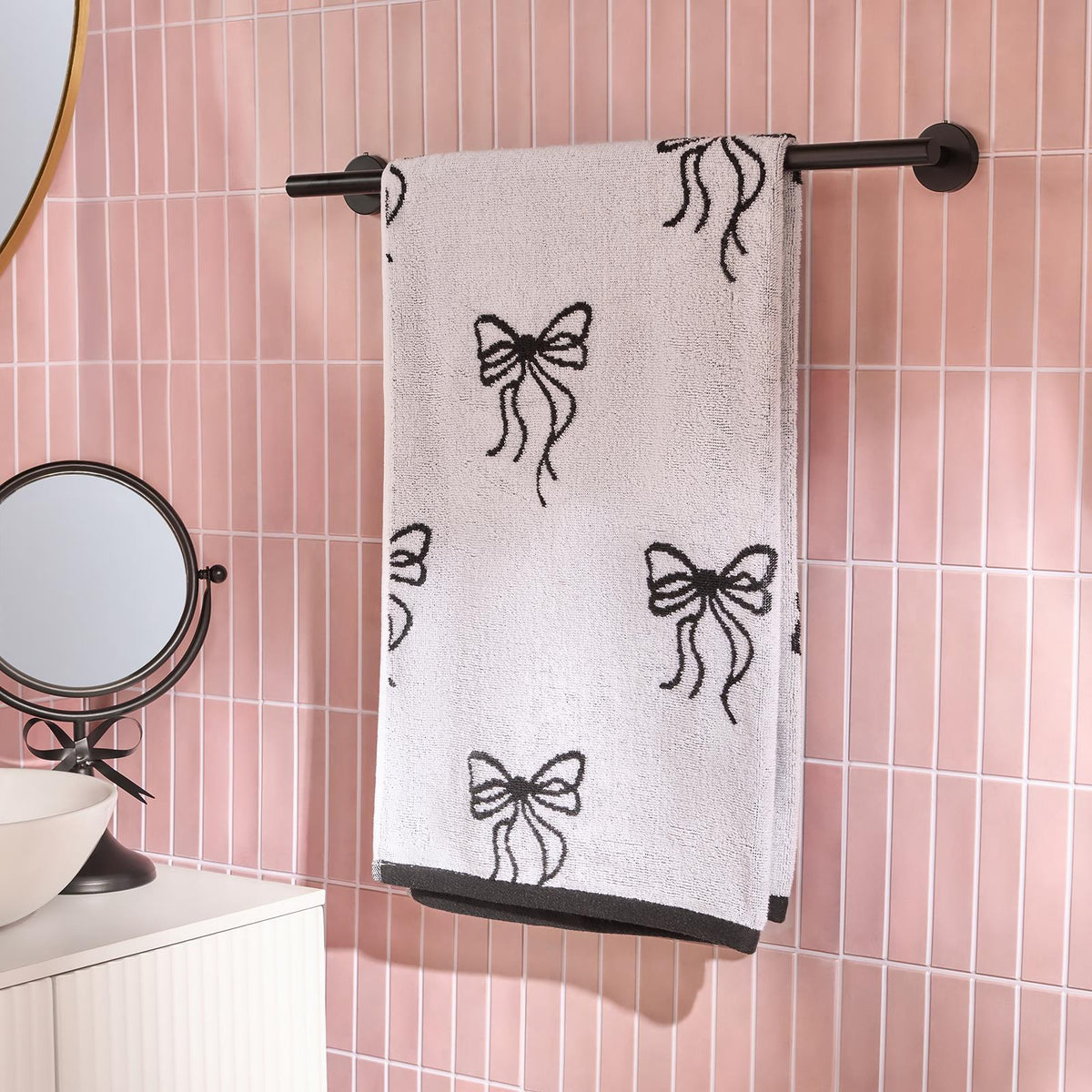 OHS Bows Towels 100% Premium Cotton Highly Absorbent Hand Bath Towel Sheet