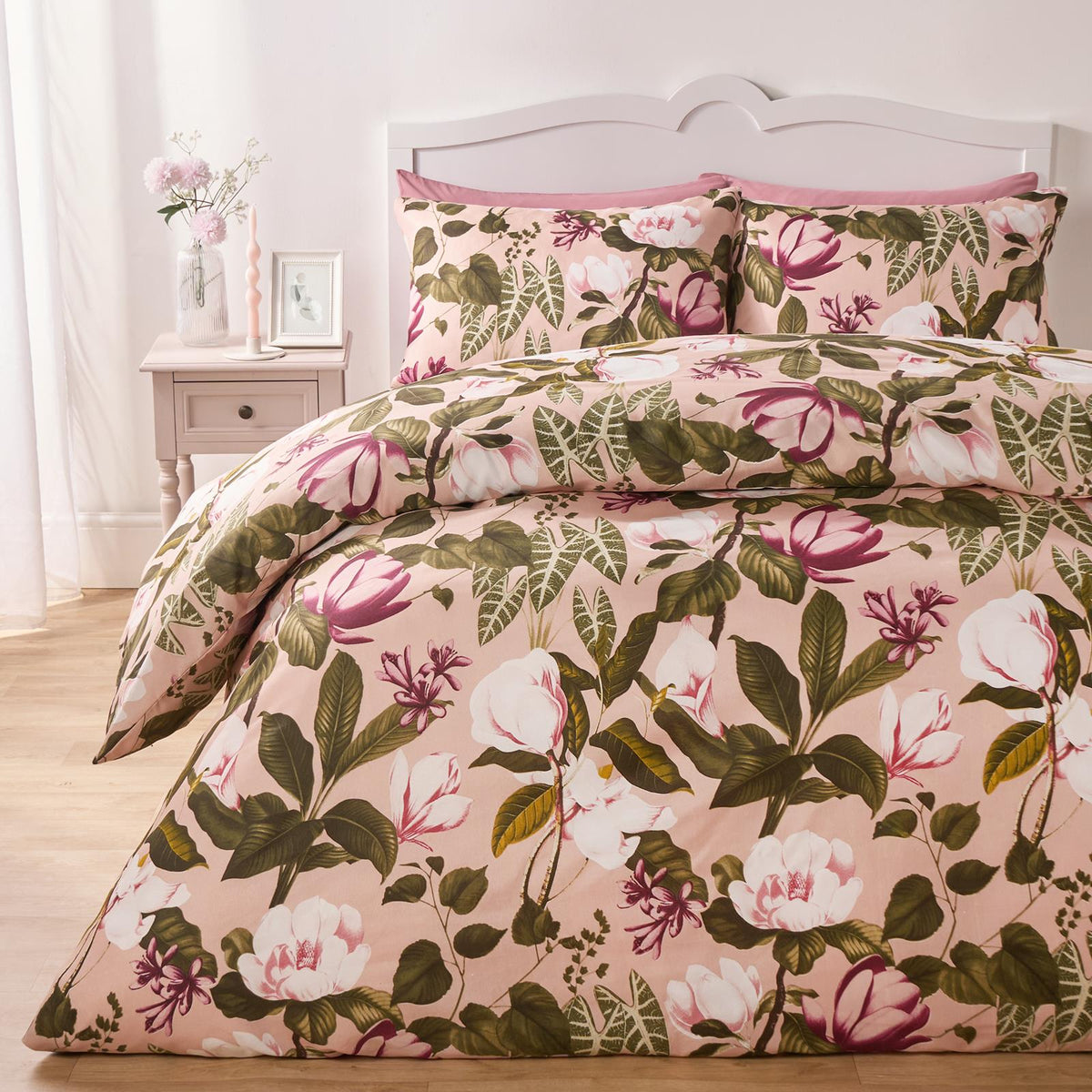 Floral Duvet Cover Quilt Bedding Set Reversible with Pillowcase Double King Size