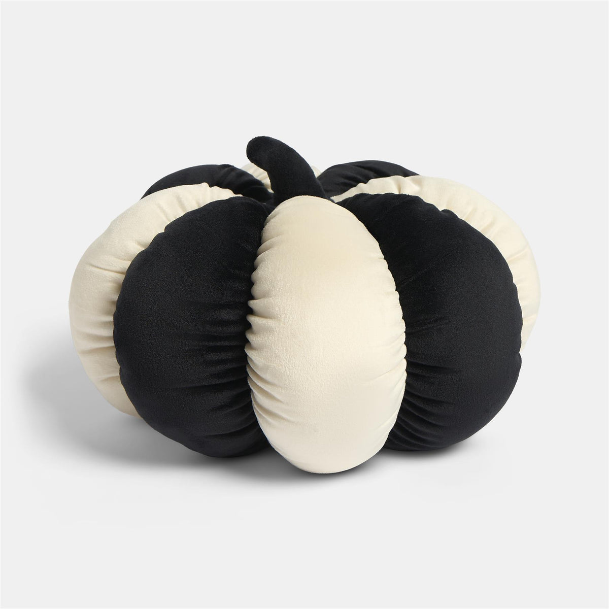 OHS Pumpkin Cushion Striped Matte Velvet Novelty Decorative Scatter Pillow