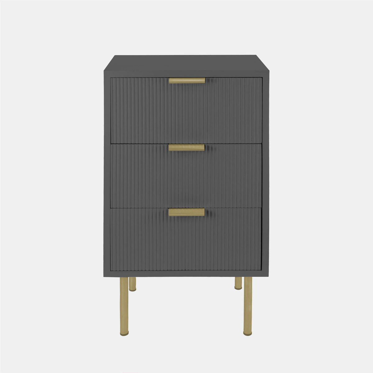 OHS Ribbed Drawer Unit Bedside Table 3/4/5/6 Draw Cabinet Nightstand Sideboard
