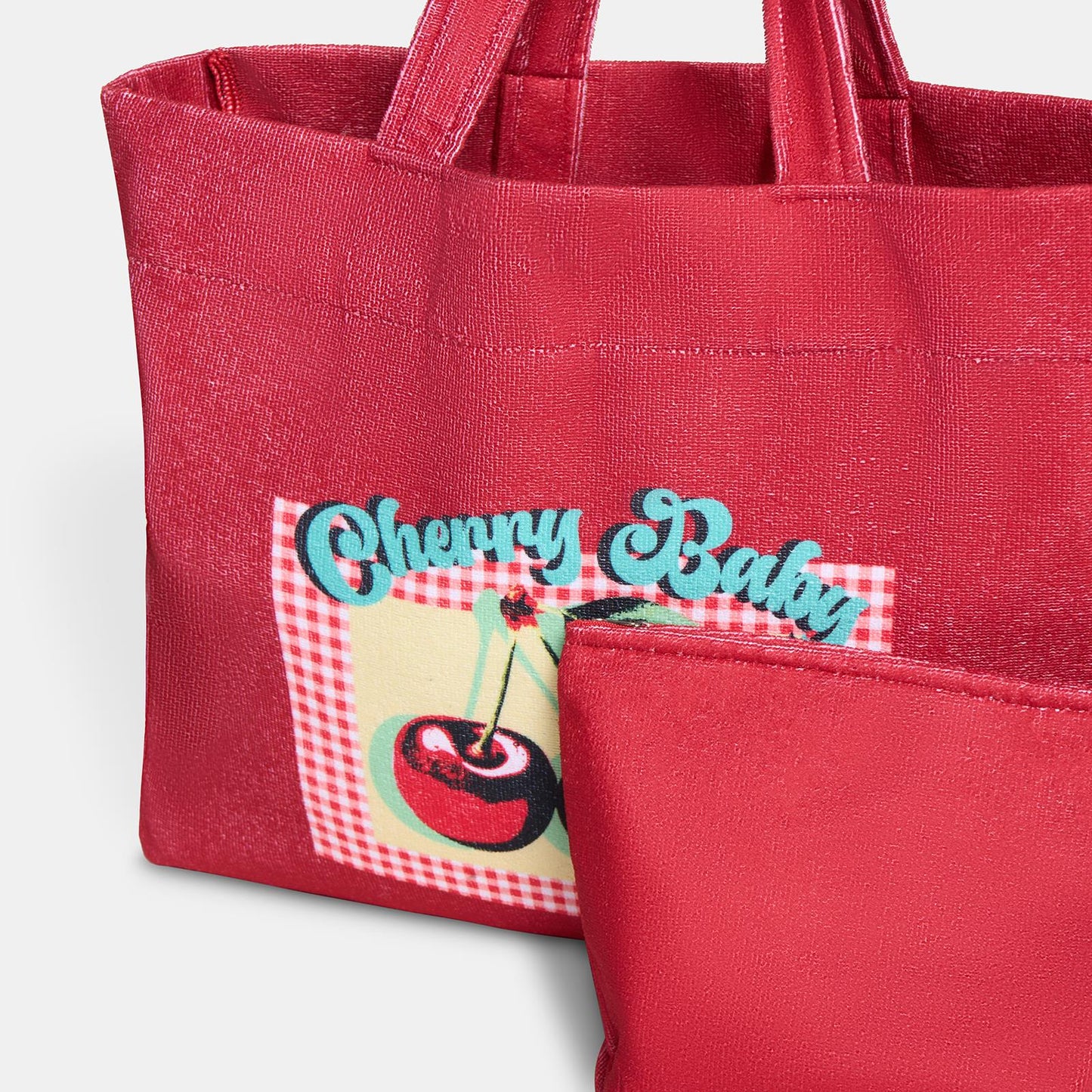 OHS Fun Print Beach Bag with Pouch Towelling Shoulder Tote Bag Holiday Travel