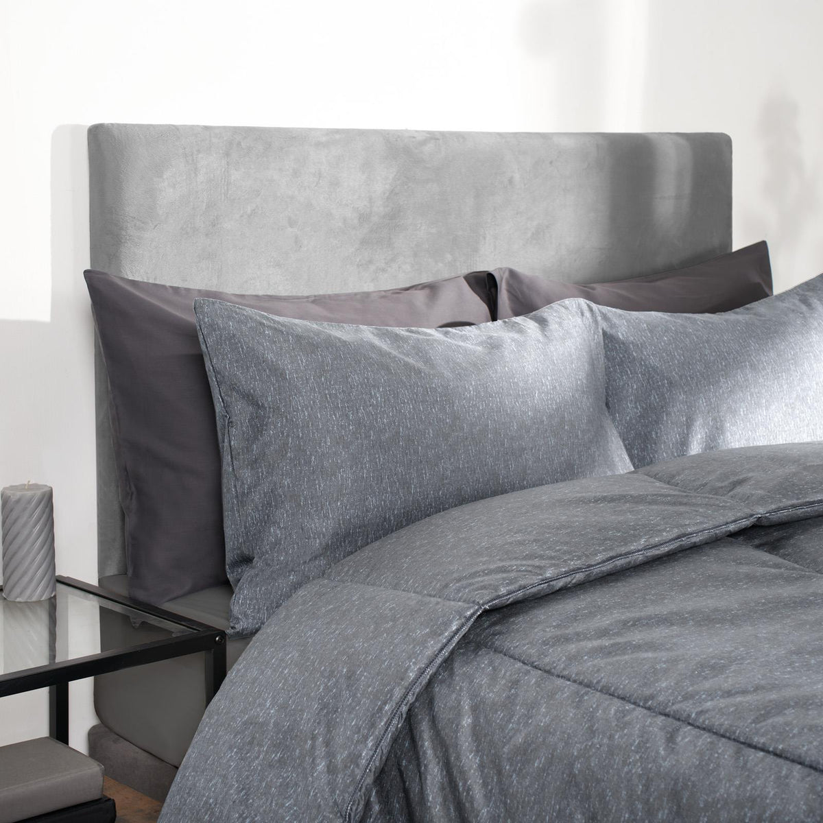 OHS Coverless Duvet & Pillowcase 10.5 Tog Bedding Set Easy Care Reversible