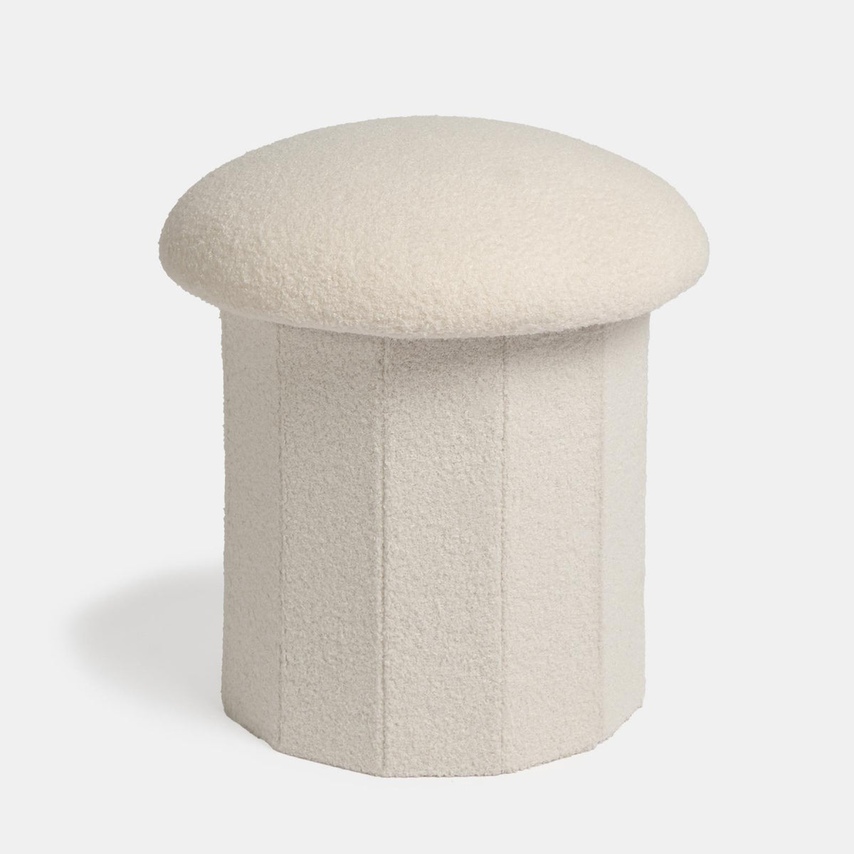 OHS Ottoman Boucle Storage Box Folding Footstool Cube Round Rectangle