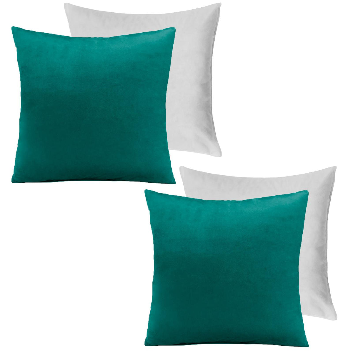 OHS Matte Velvet Cushion Covers Super Soft Luxury Square Pillowcases Multipack