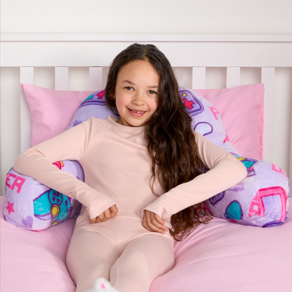 OHS Kids Gaming Cushion Bed Reading Pillow Soft Support with Arms Lumbar Chair