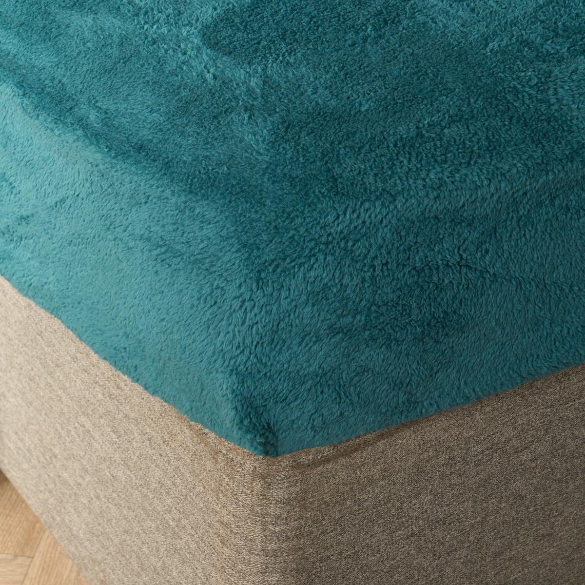 OHS Teddy Fleece Fitted Sheet Thermal Warm Single Double King Bedding NEW