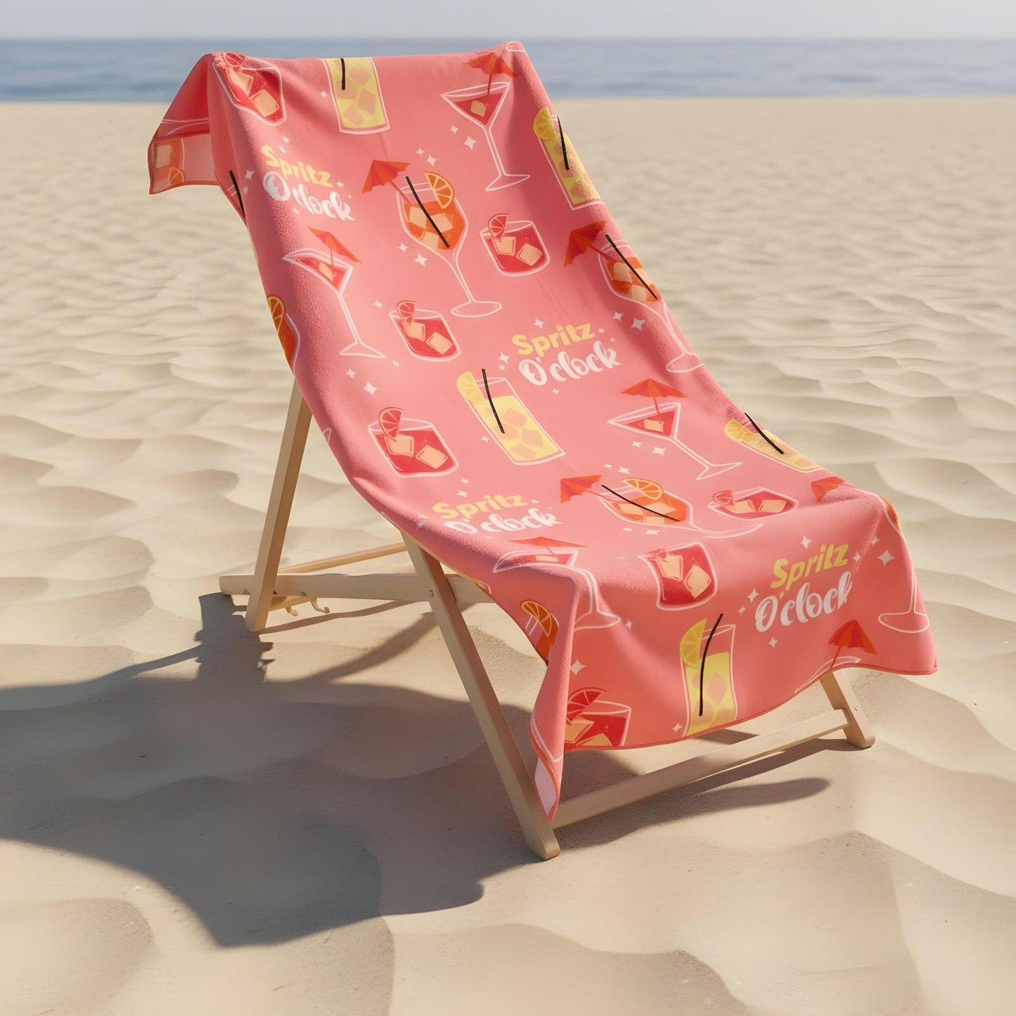 OHS Slogan Beach Towel Printed Quick Dry Summer Travel Microfibre Absorbent Swim
