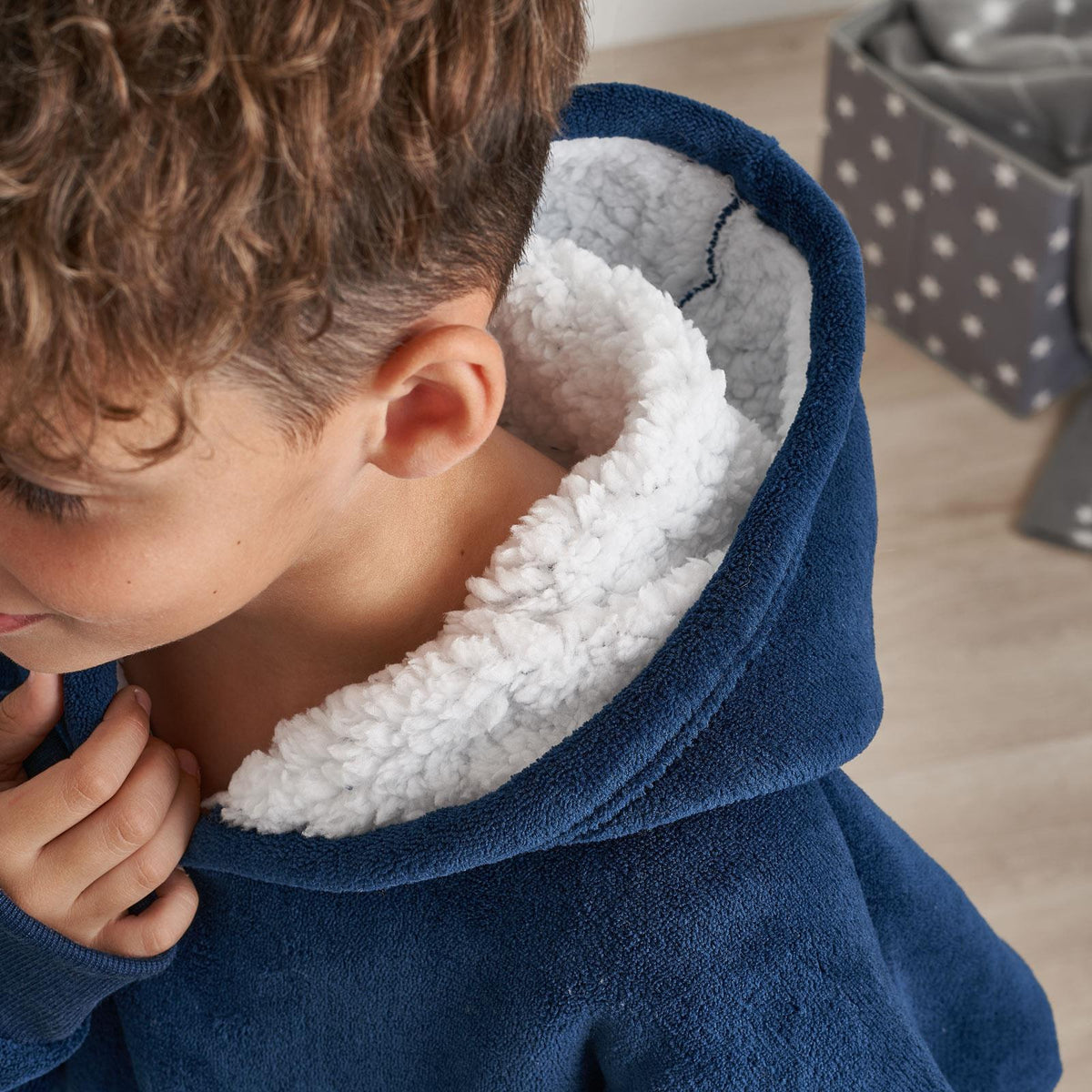 OHS Kids Hoodie Blanket Oversized Ultra Plush Soft Sherpa Wearable Sweatshirt