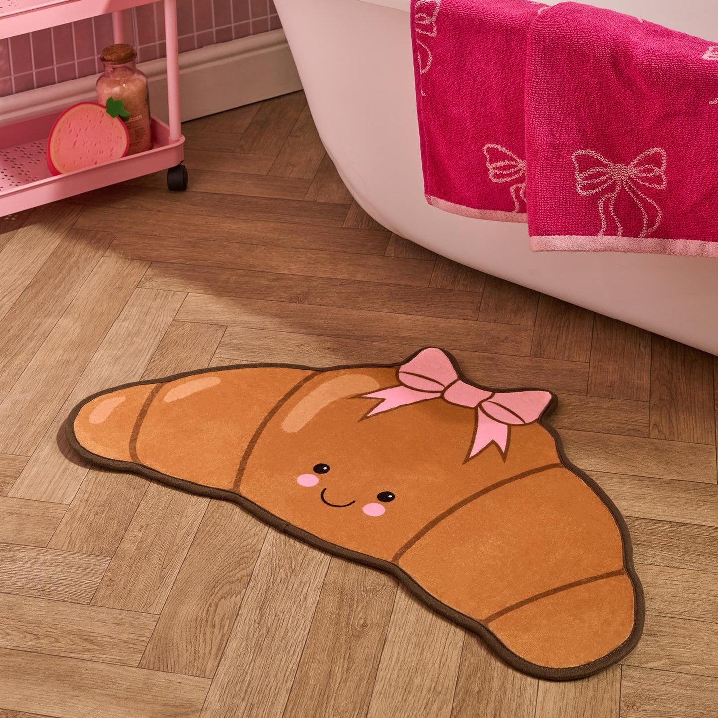 OHS Novelty Bath Mat Soft Velvet Quick Dry Non-Slip Adults Kids Fun Shower Rug
