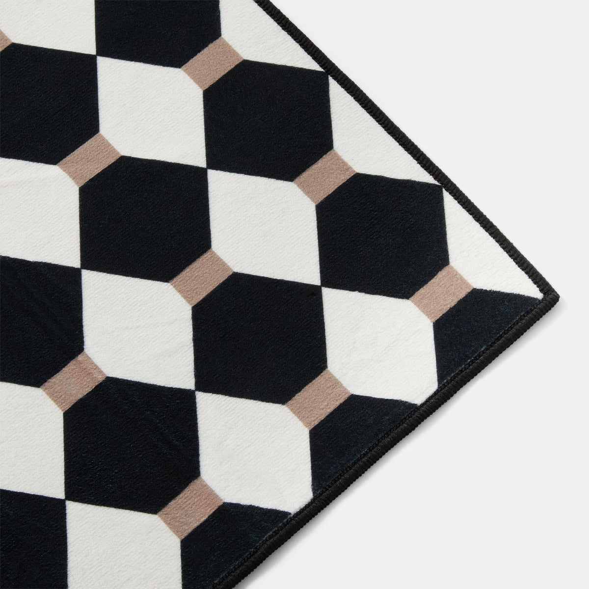 OHS Washable Rug Geometric Print Ultra Soft Living Room Area Mat Accent Rugs