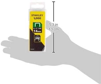 STANLEY 14mm Heavy-Duty Staples, Type G, Pack of 1000, 1-TRA709T