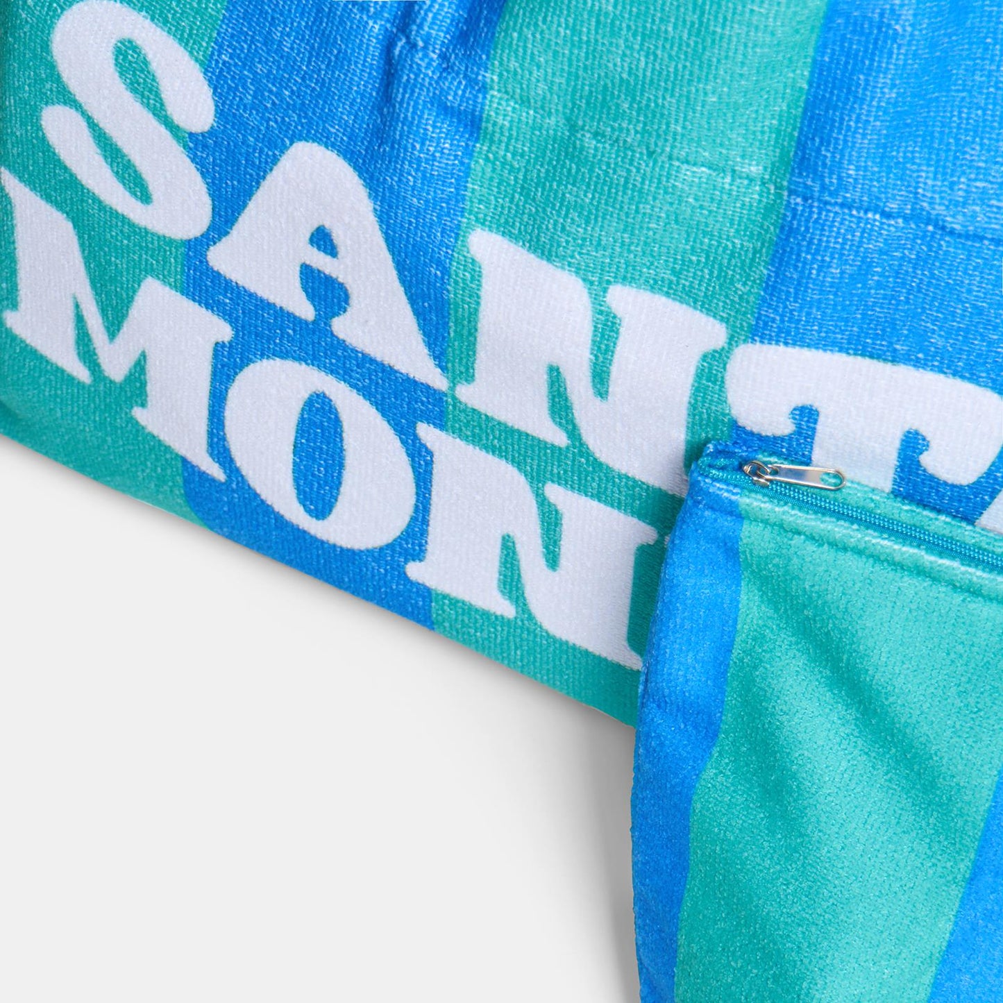 OHS Fun Print Beach Bag with Pouch Towelling Shoulder Tote Bag Holiday Travel