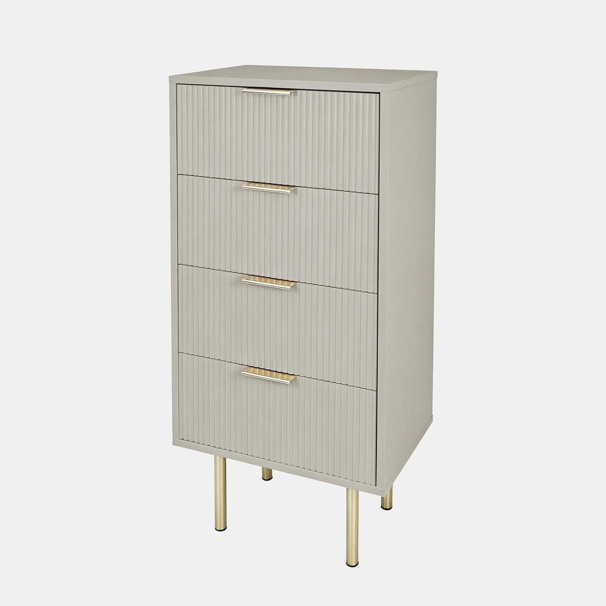 OHS Ribbed Drawer Unit Bedside Table 3/4/5/6 Draw Cabinet Nightstand Sideboard