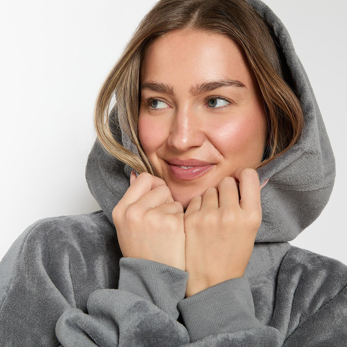 OHS Hoodie Blanket Oversized Ultra Plush Sherpa Giant Big Hooded Sweatshirt