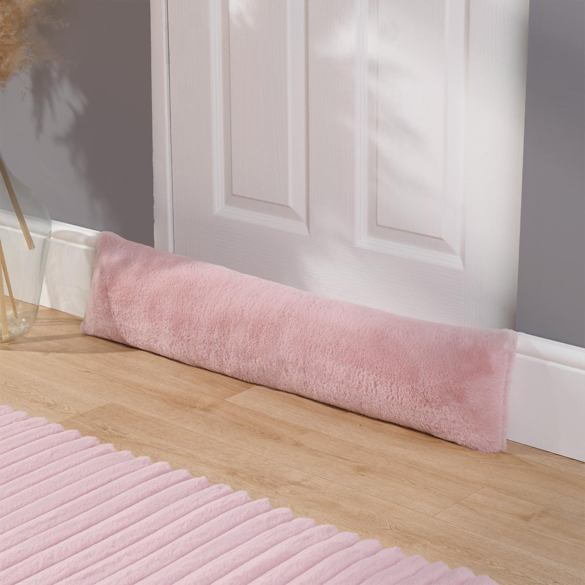 Faux Fur Fleece Draft Excluder Window Insulation Weather Draught Door Stopper