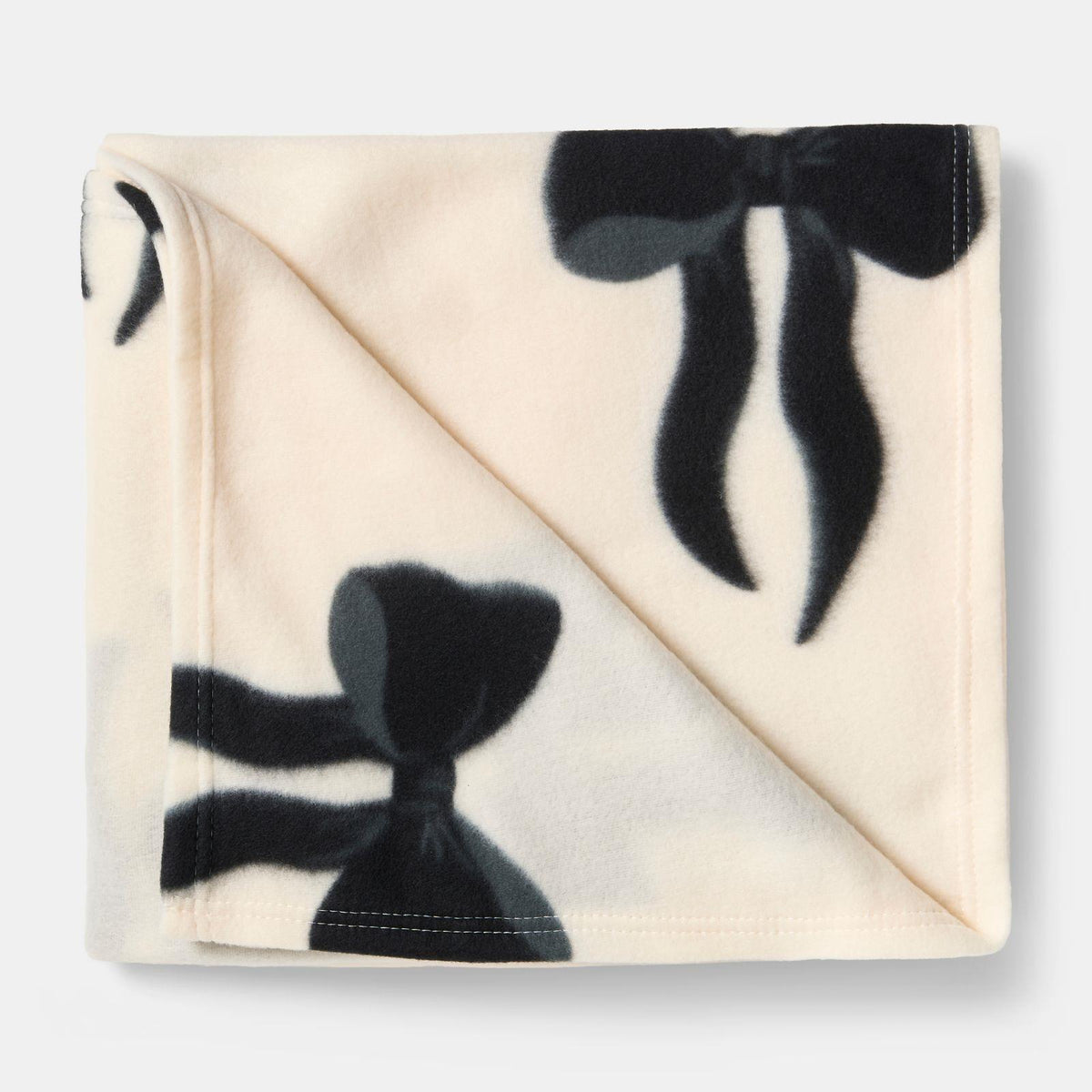 OHS Bows Throw Blanket Soft Polar Fleece Winter Thermal Bedspread Home Decor