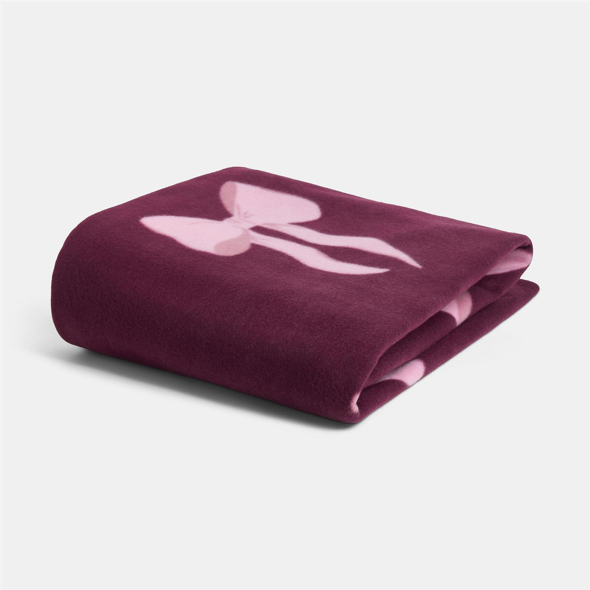 OHS Bows Throw Blanket Soft Polar Fleece Winter Thermal Bedspread Home Decor