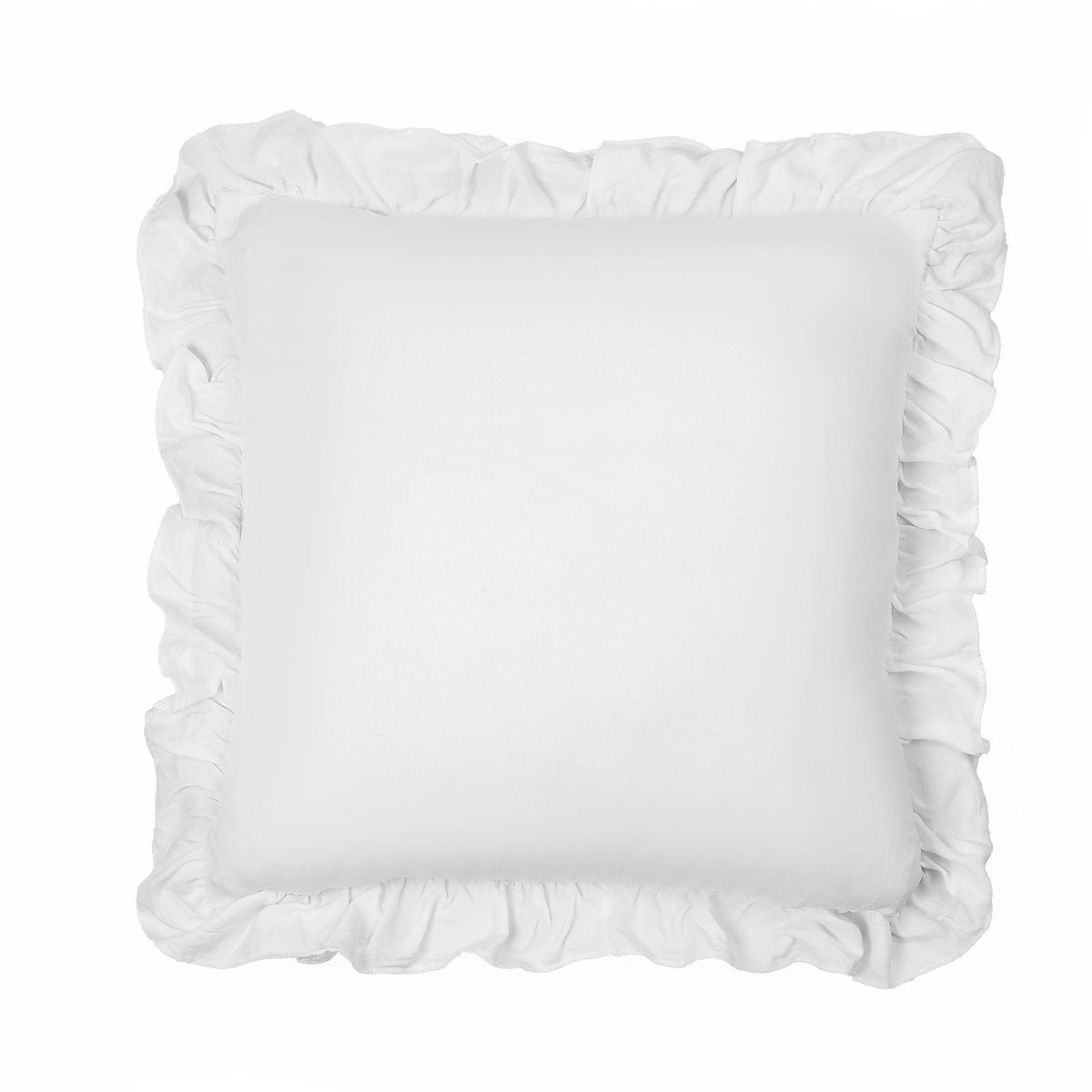 OHS Frill Cushion Covers Faux Linen Soft Square Pillowcases Home Decor Multipack