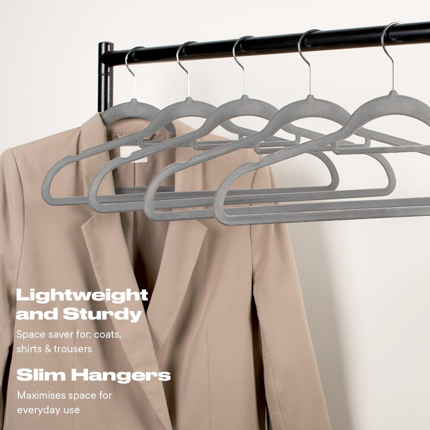 OHS Non-Slip Coat Hanger Strong Adult Clothes Trouser Hanging 10/20/50/100
