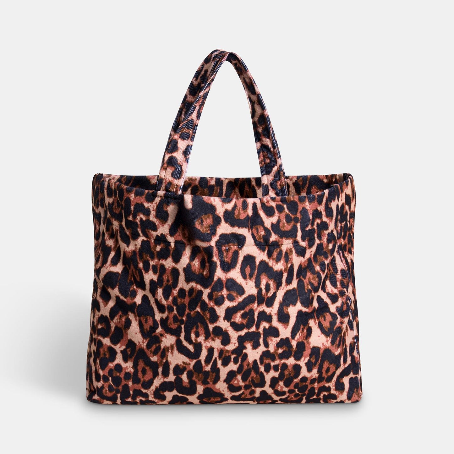 OHS Fun Print Beach Bag with Pouch Towelling Shoulder Tote Bag Holiday Travel