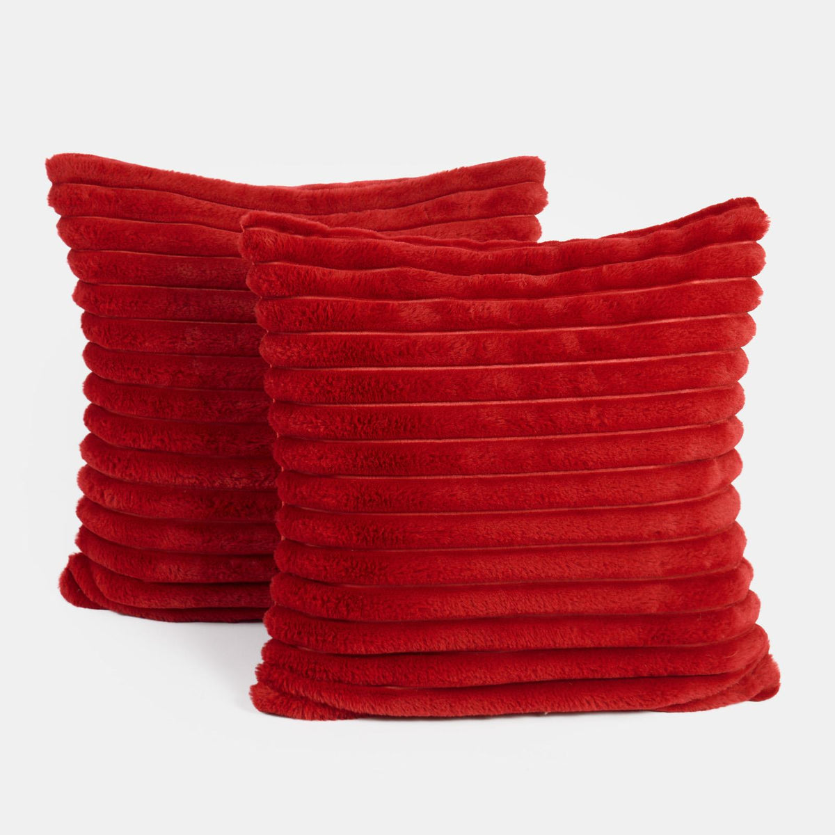 OHS Thick Rib Cushion Covers Faux Fur Soft Fleece Square Pillowcases Home Decor